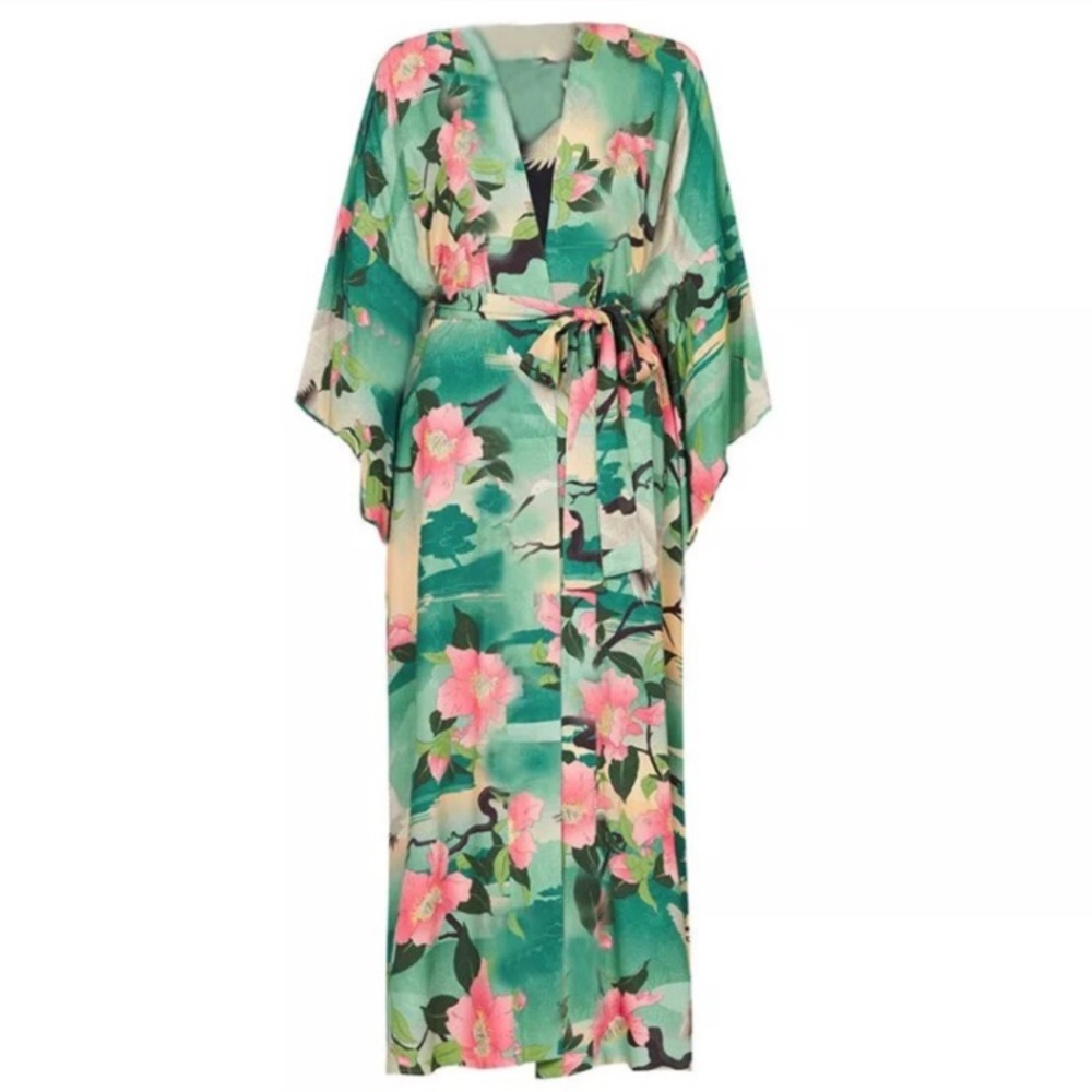 Tropical Bohemian Kimono Duster - Picture 7 of 8